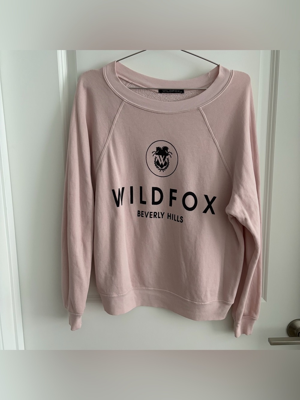 Wildfox Beverly Hills Pale Pink Logo Sweatshirt